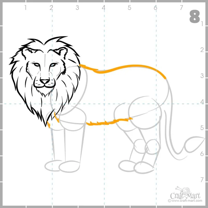 How to Draw a Lion Face - HelloArtsy