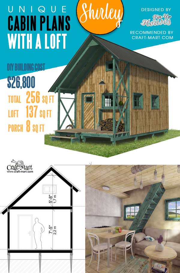 10 unique plans of tiny homes and cabins with loft - Craft-Mart