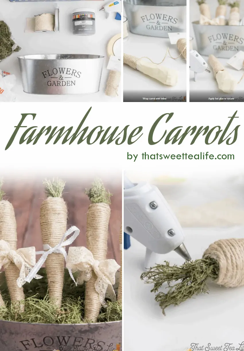 Farmhouse-style Carrots (DIY Easter Decorations in 30 minutes!)