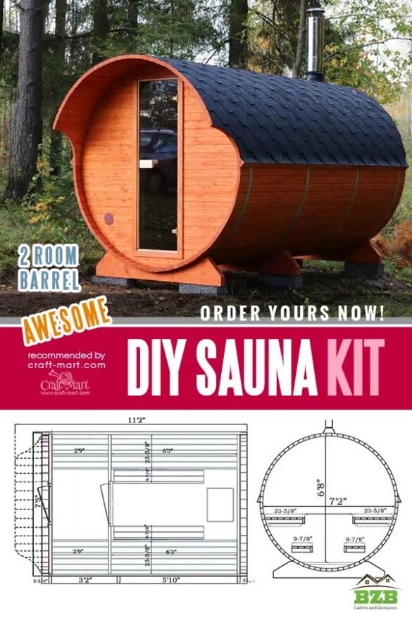 Diy Barrel Sauna Kits You Can Assemble In One Weekend Craft Mart