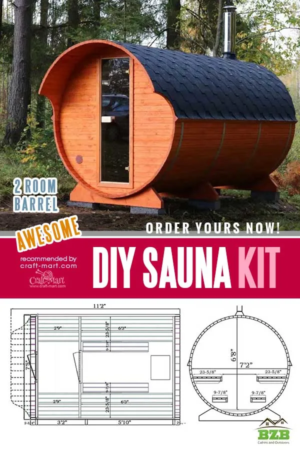 Outdoor Barrel Sauna Kit