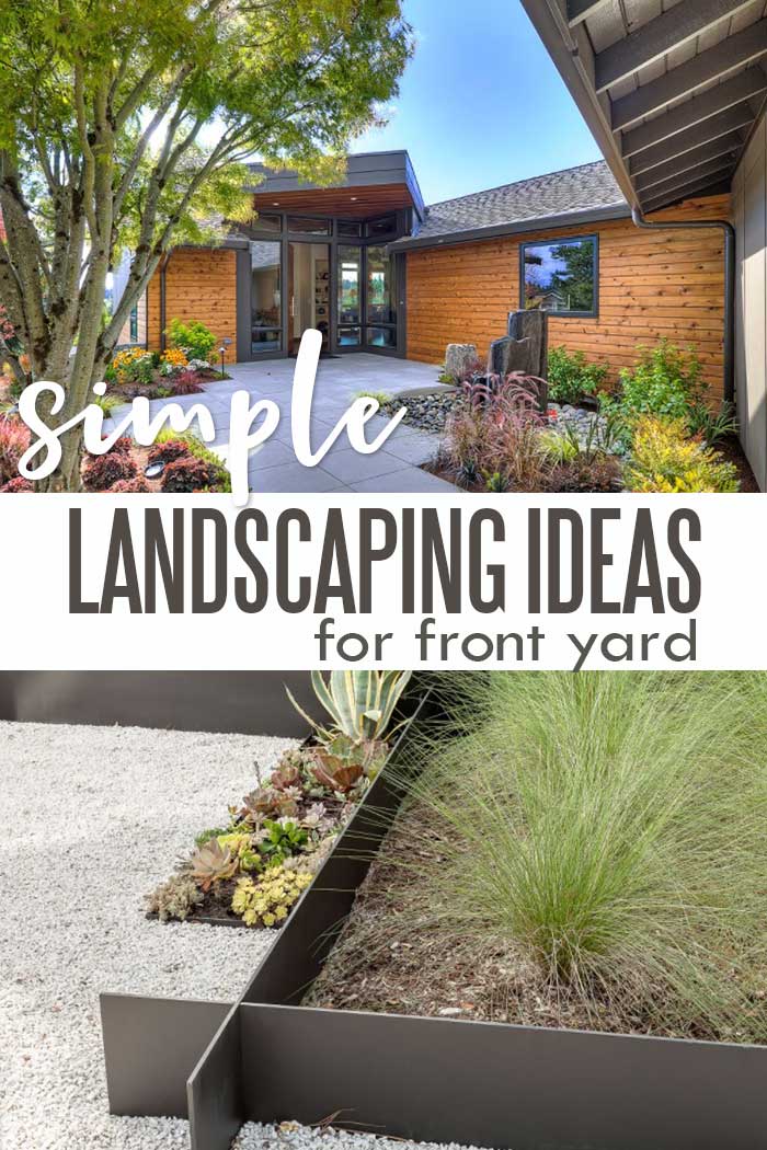 Low cost cheap simple front yard landscaping ideas