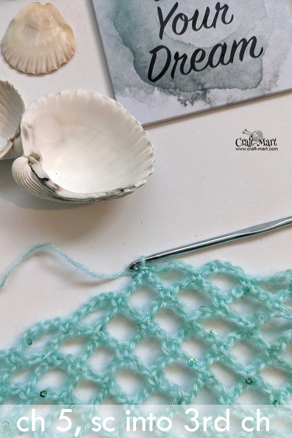 Crochet Mesh Pattern Tutorial - all rows