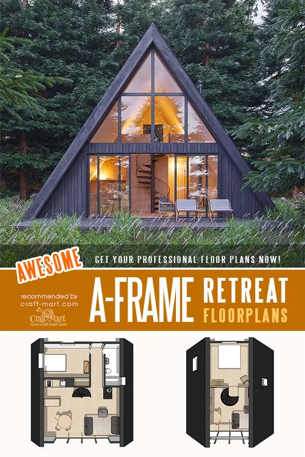 A-Frame Retreat House Plans with a Loft