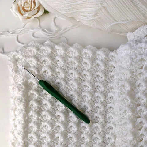 White Waves Crochet Baby Blanket