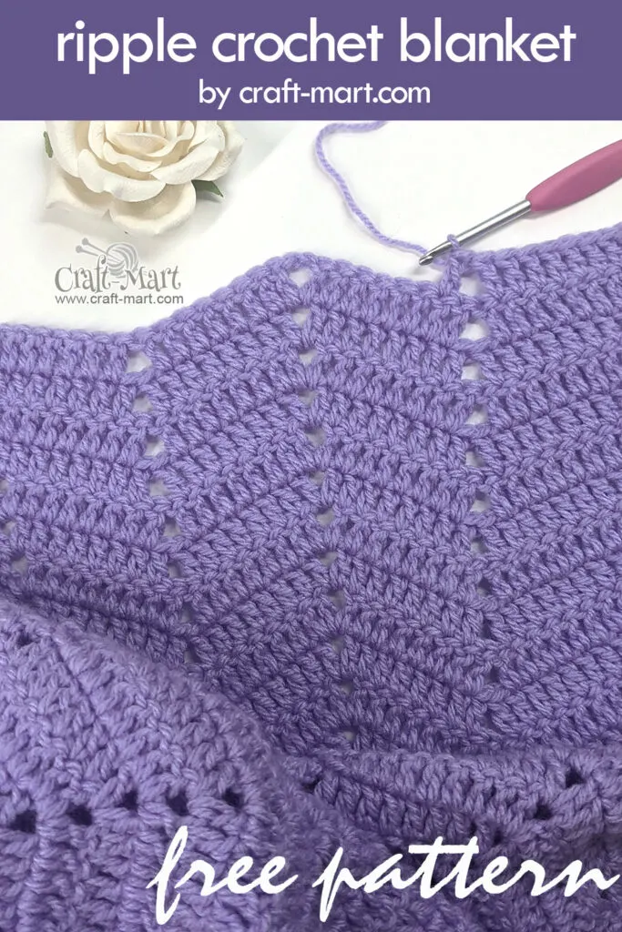 ripple crochet step-by-step tutorial and downloadable FREE PATTERN.