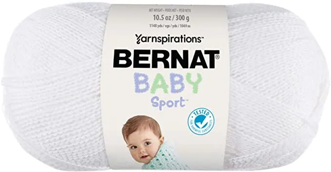 Bernat Baby Sport Yarn (in white)