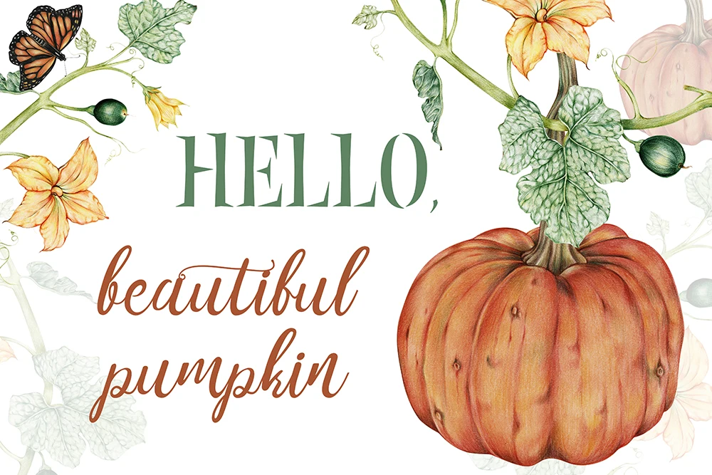 free fall printable "Hello, beautiful pumpkin"