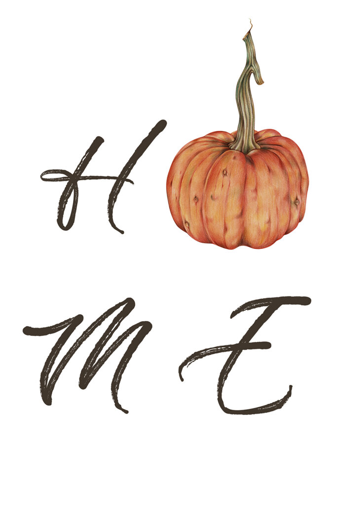 Minimalistic Pumpkin Fall Printable