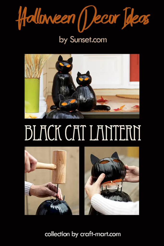 HALLOWEEN BLACK CAT LANTERN