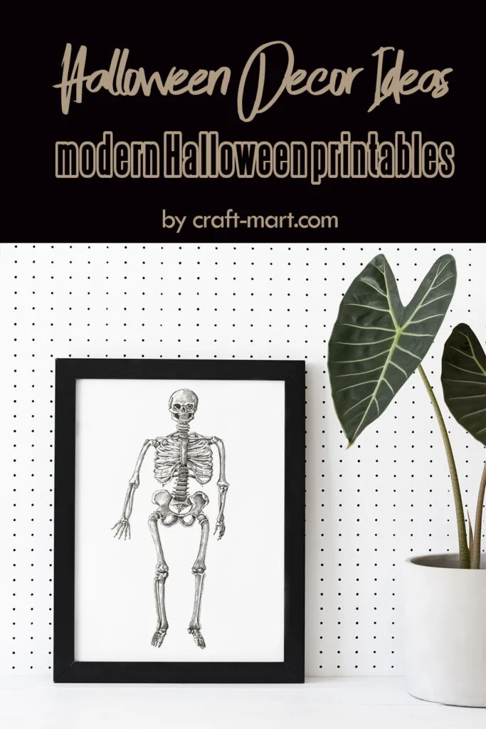 Spooky Skeleton Halloween Wall Art