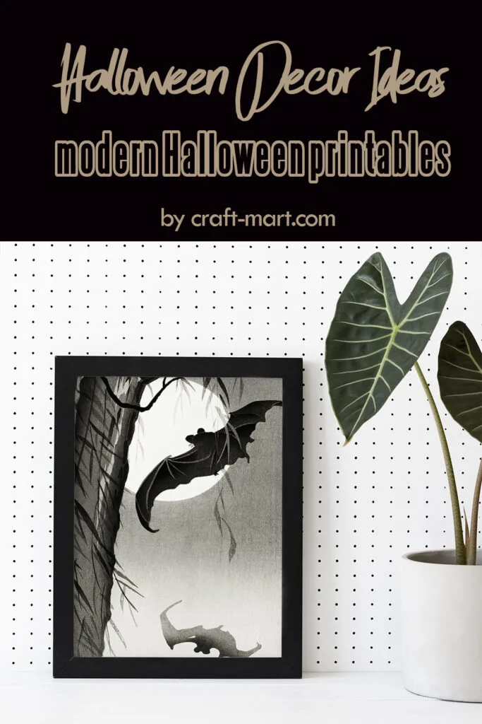 Halloween Decor Idea: Bats Wall Art Printable