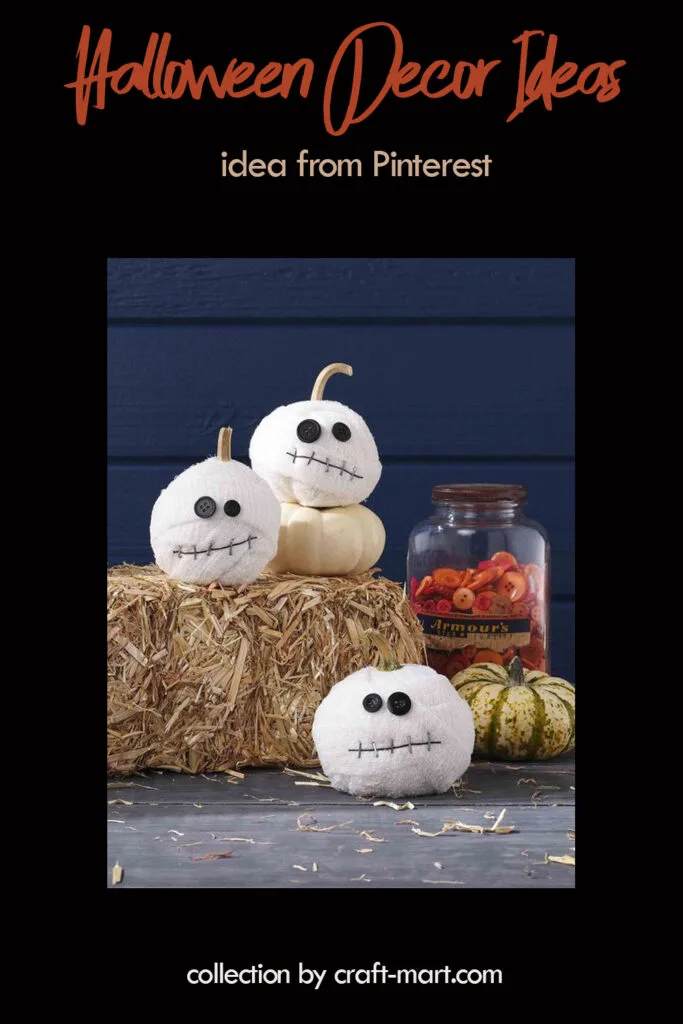 DIY Halloween Yard Decorations: Mummy Pumpkins