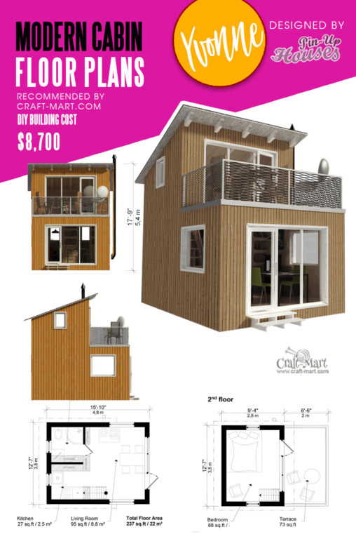 Floor Plans for Tiny Houses (bestselling A-frames, cabins, sheds ...