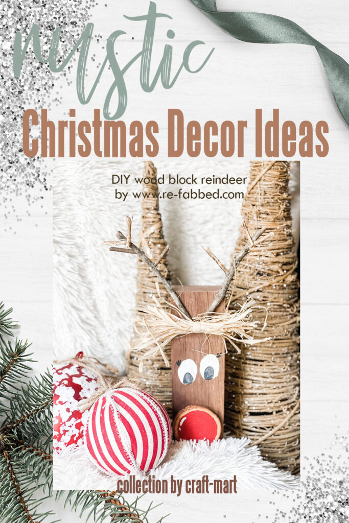 DIY Wood Block Reindeer