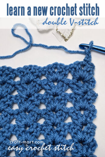 Easy Crochet Stitch: Double V-stitch - Craft-Mart