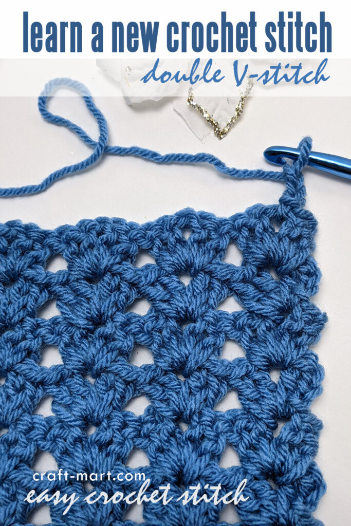 crochet stitch: double V-stitch