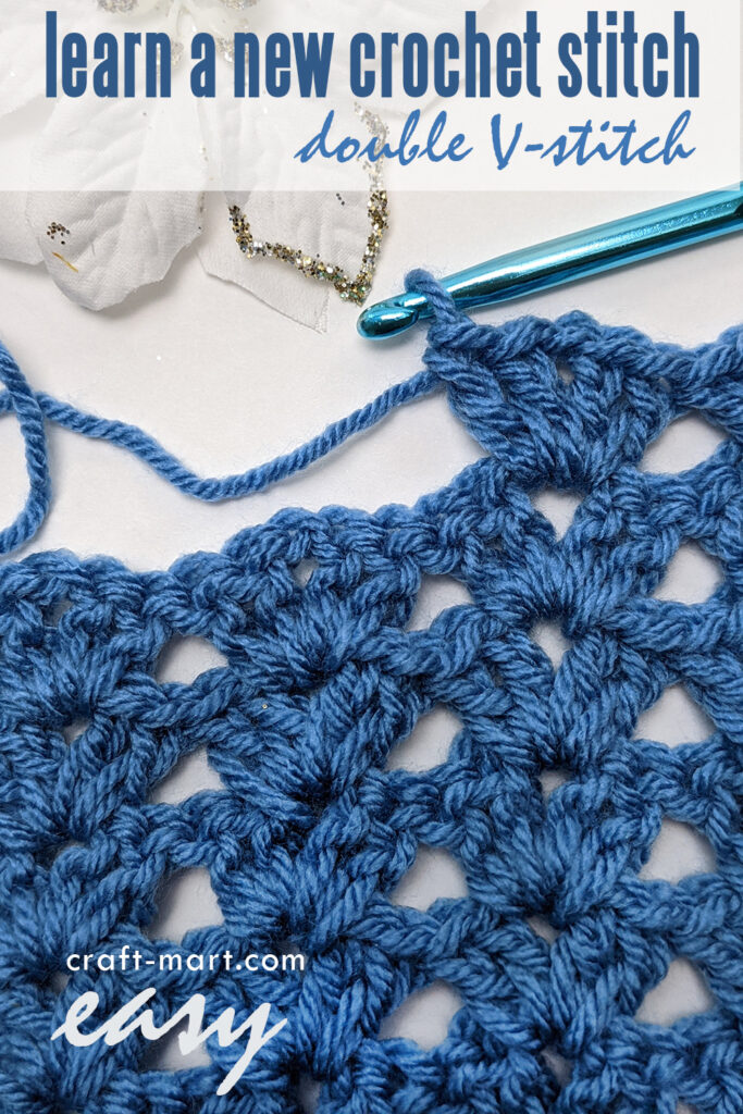 crochet double V-stitch tutorial
