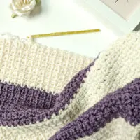 Color Block Crochet Baby Blanket