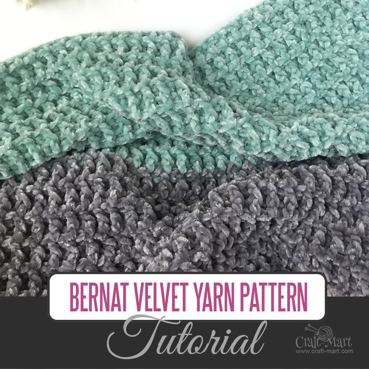 Bernat Velvet Yarn crochet Pattern Textured Baby Blanket