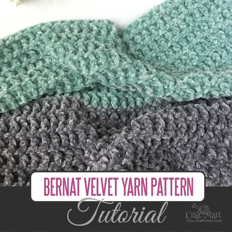 Bernat Velvet Yarn crochet Pattern Textured Baby Blanket