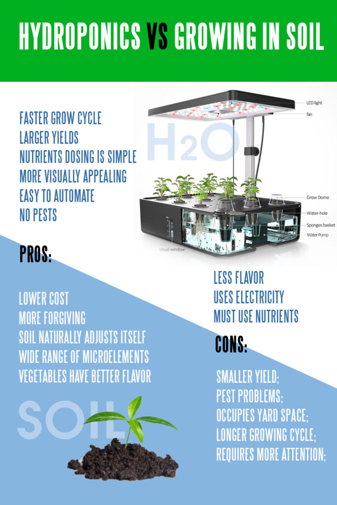 hydroponics vs growing in soil