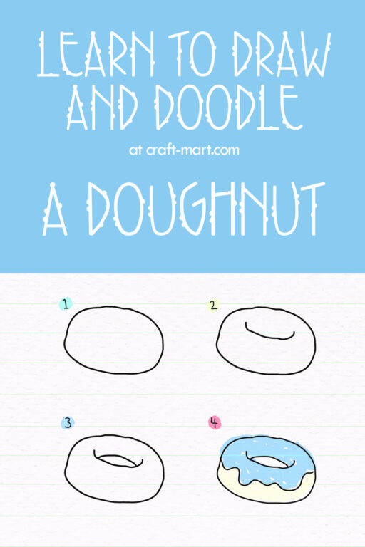 How to draw a doughnut doodle tutorial - Craft-Mart