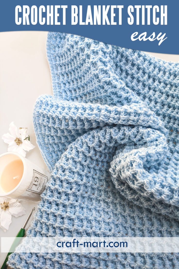 Easy Crochet Blanket Stitch: Blue Waves Blanket - Craft-Mart