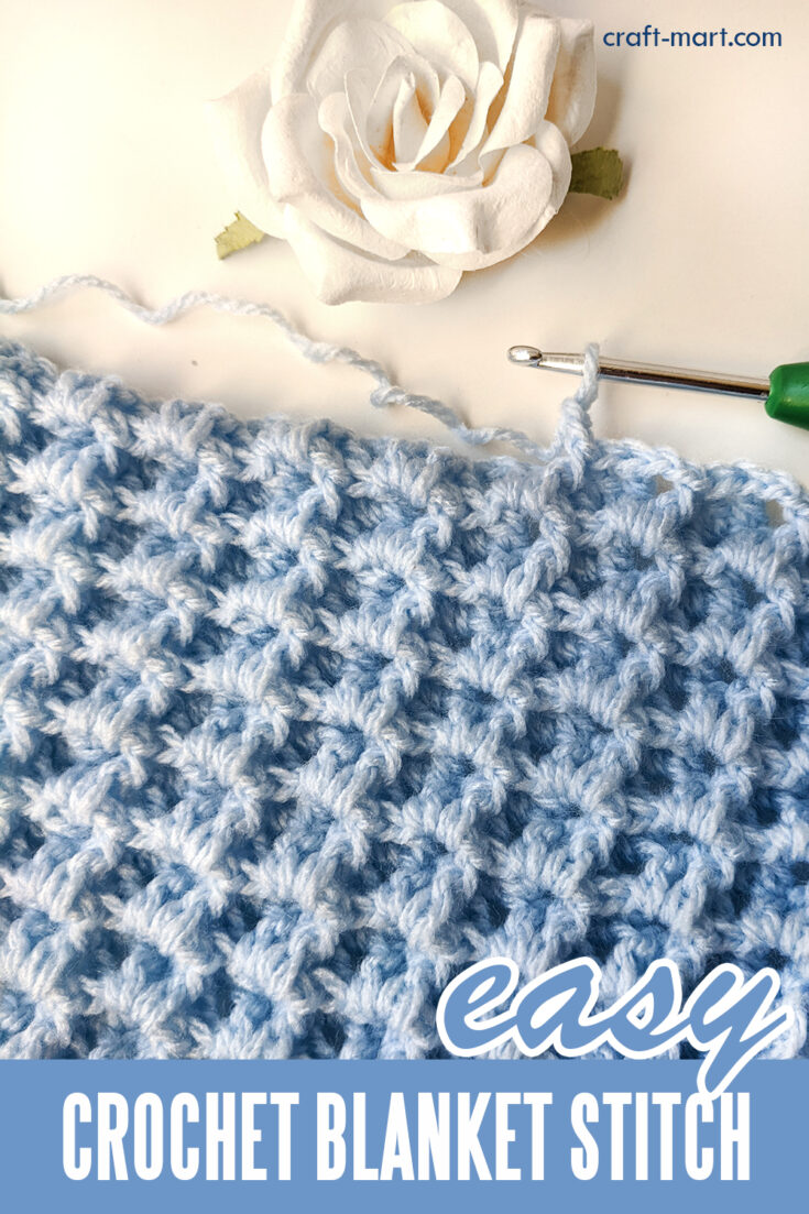 Easy Crochet Blanket Stitch Blue Waves Blanket CraftMart