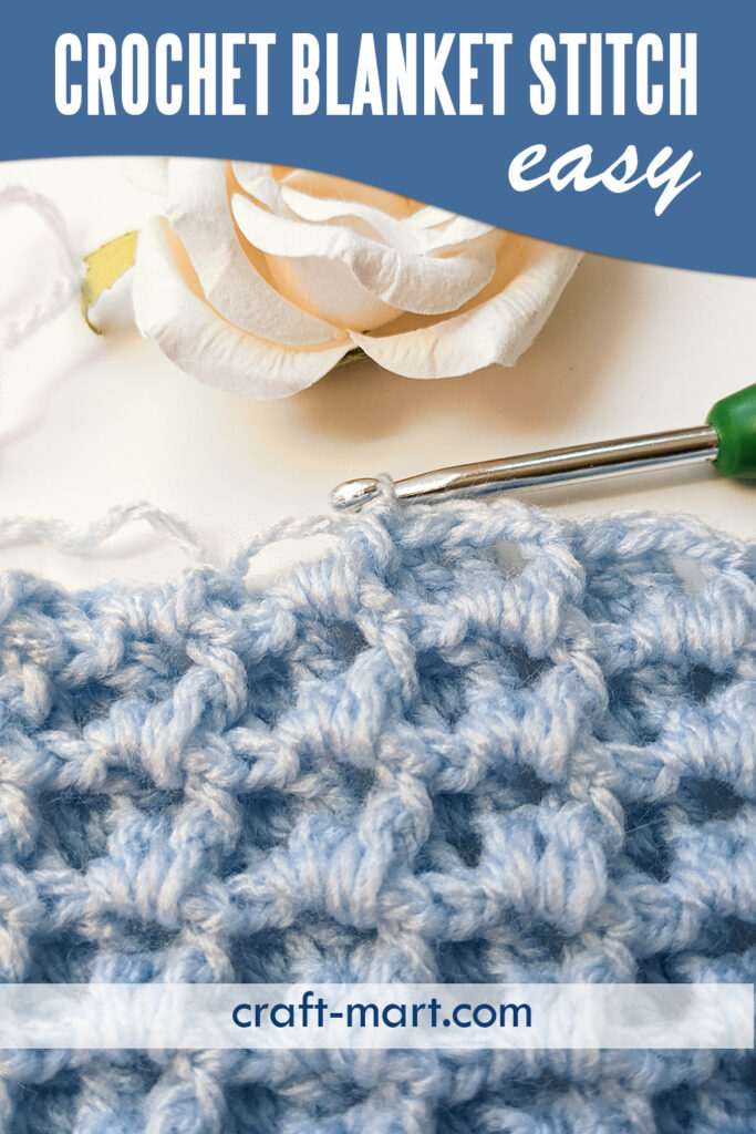 'Blue Waves' Crochet Baby Blanket