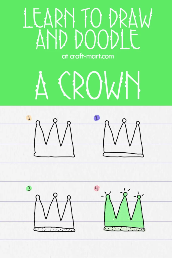 Easy crown Doodles to Draw for kids