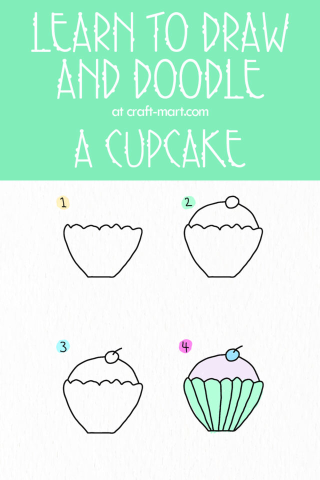 How to draw a cupcake doodle tutorial - Craft-Mart