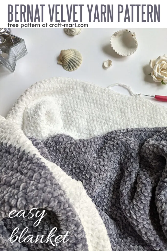 Simple chunky crochet blanket tutorial (FREE Bernat blanket yarn