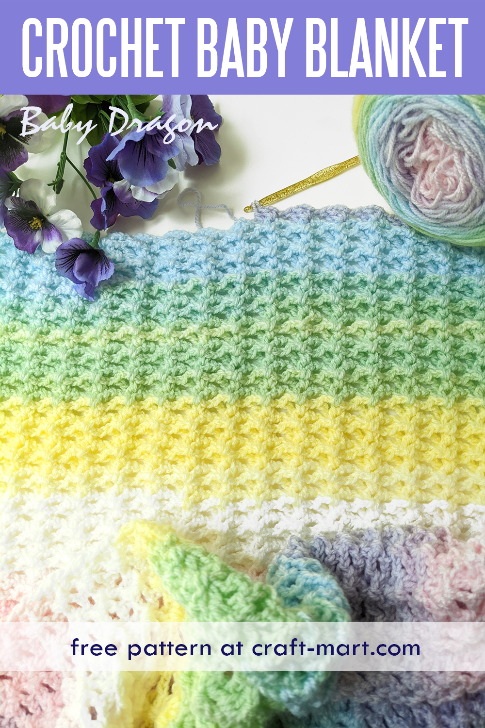 Double Crochet Blanket Pattern "Baby Dragon" CraftMart