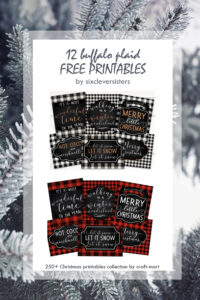 buffalo plaid Christmas Printables