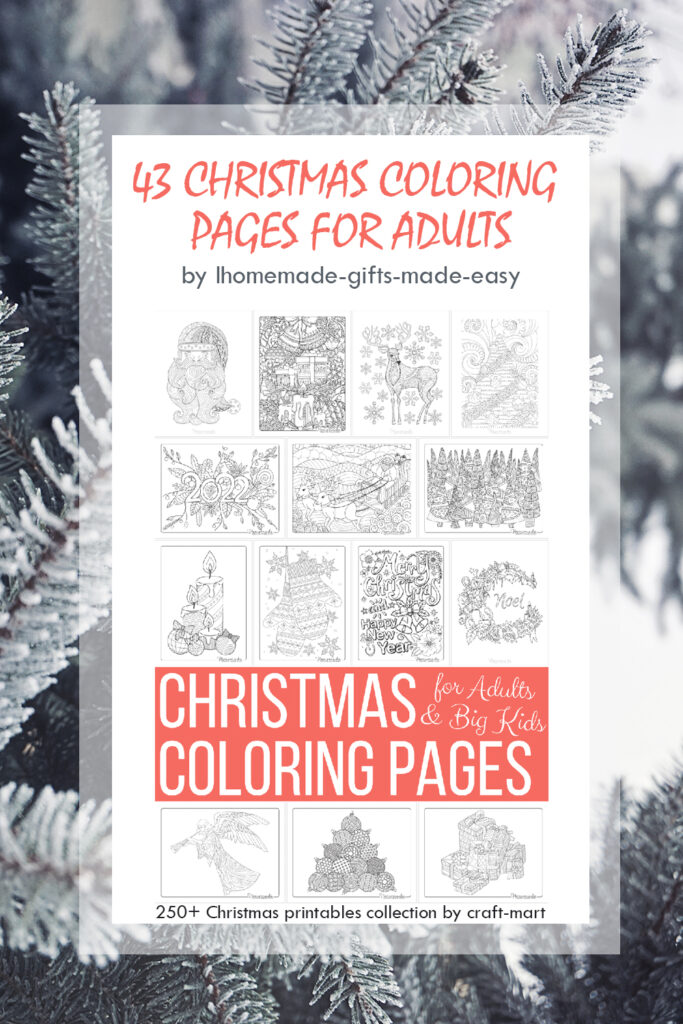 43 free Christmas coloring pages for adults