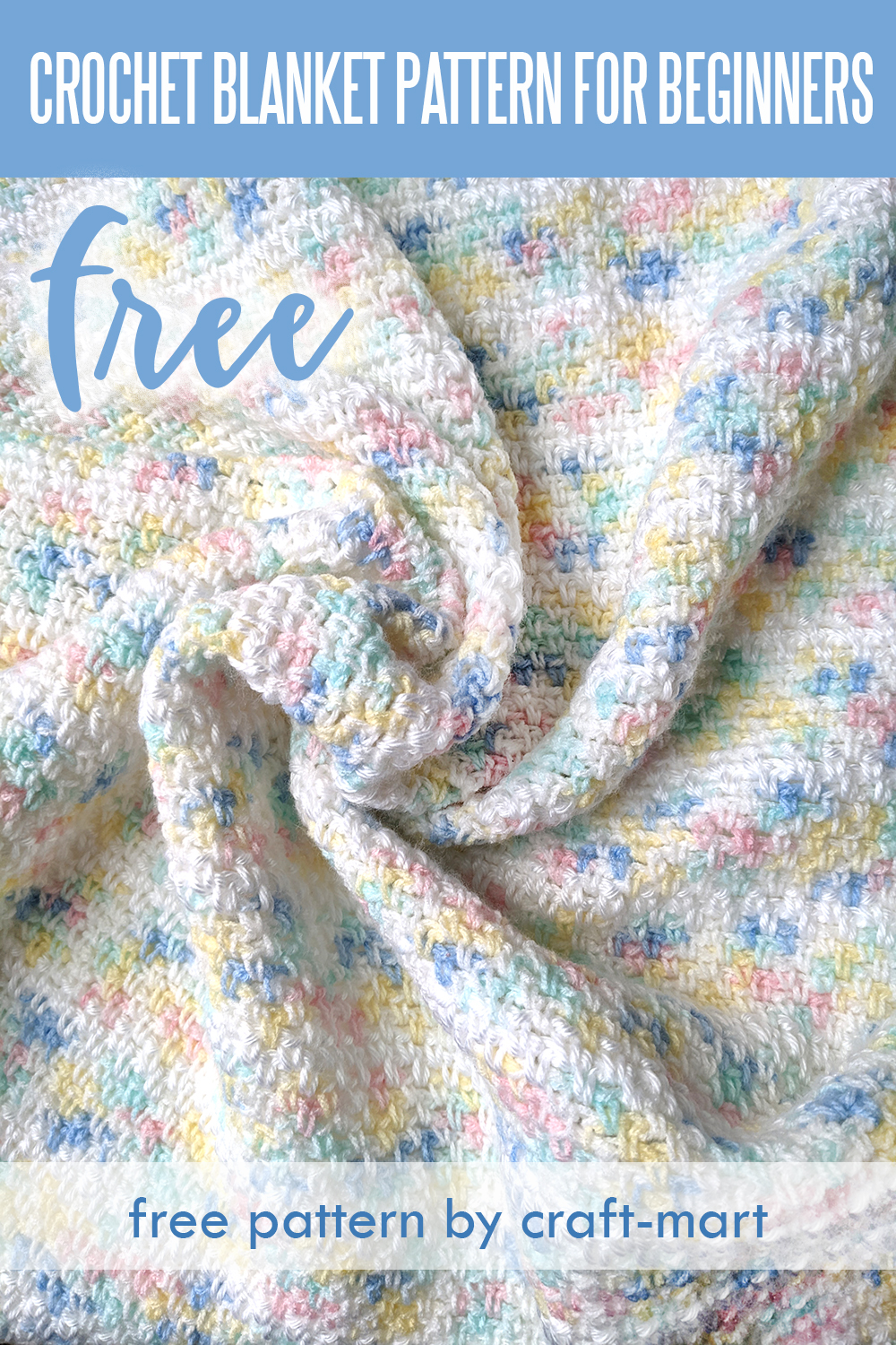 Free Crochet Blanket Pattern for Beginners 'Spring Showers' CraftMart