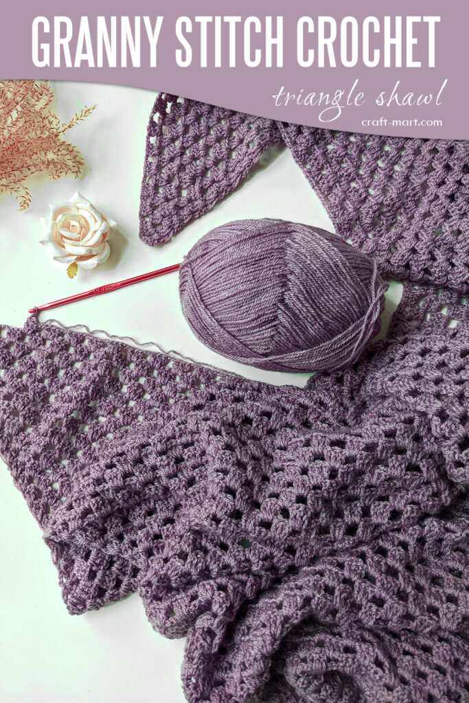 triangle shawl crochet pattern free
