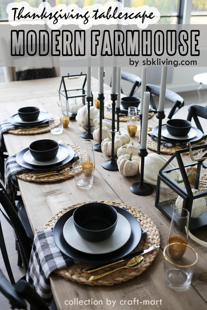 modern farmhouse holiday tablescape