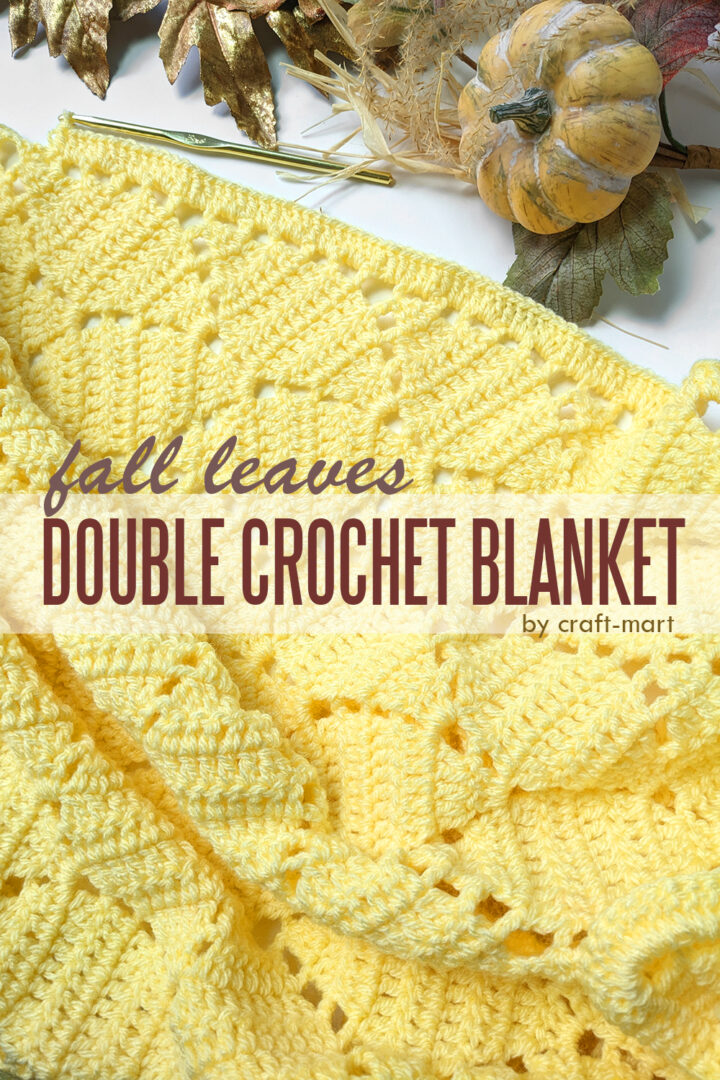 Double Crochet Blanket Fall Leaves CraftMart