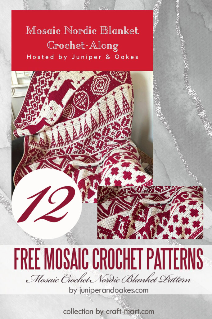 Mosaic Crochet Nordic Blanket Pattern