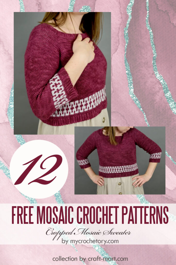 Cropped Mosaic Sweater