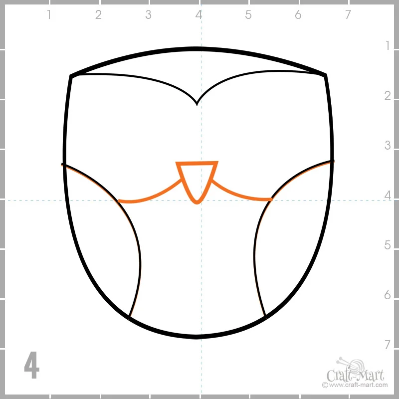 drawing owl's face