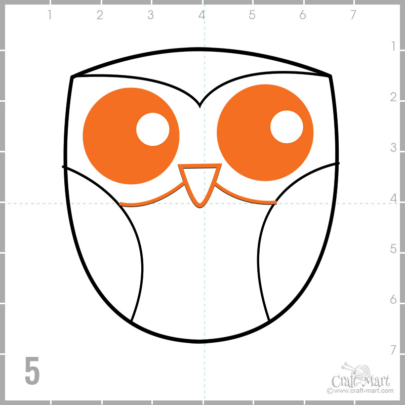 drawing owl's eyes
