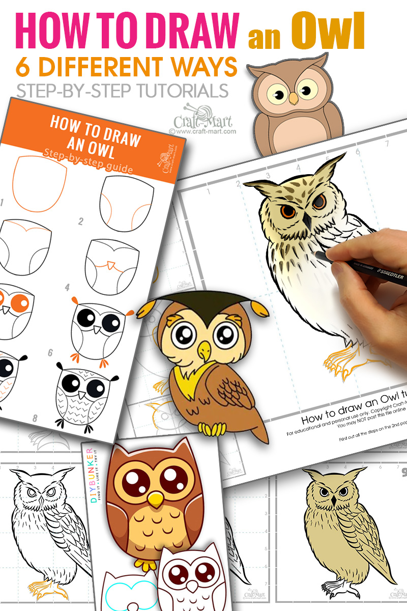 Easy Owl Drawing Step-by-Step Tutorial - Craft-Mart