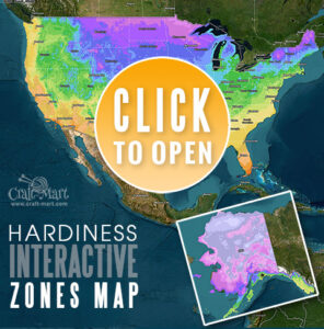 Plant hardiness zones map by zip code, state, or address