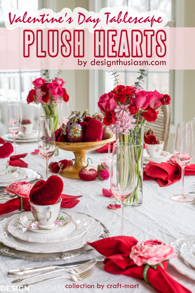 Plush Hearts Valentine's Day Table Decor