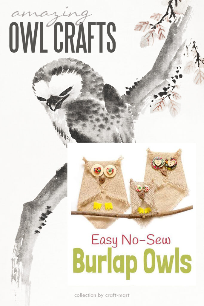 No-Sew Burlap Owls