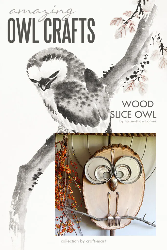 DIY Wood Slice Owl