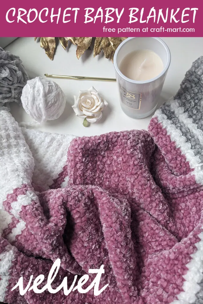 crochet velvet baby blanket free